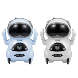 Robot Toy for Kids Christmas Gift 939A Pocket Robot Talking Interactive Toy D0W2 - Blue
