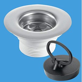 McAlpine 1 1/2ï¿½ 85mm Flange Centre Pin Sink Waste BSW6PR