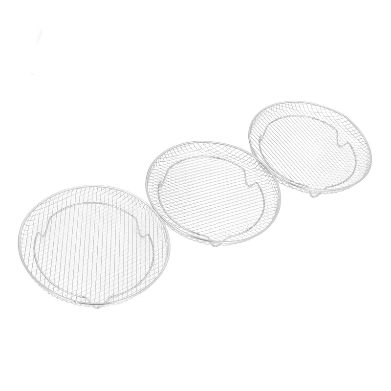 3PCS Fryer Rack Set Stainless Steel Round Stackable Multi Layer