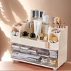 Makeup Organizer with 2 Drawers, Cosmetic Display Case, Storage Holder