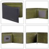 VISOUL Mens Bifold Wallet with 2 ID Windows Carbon Fiber