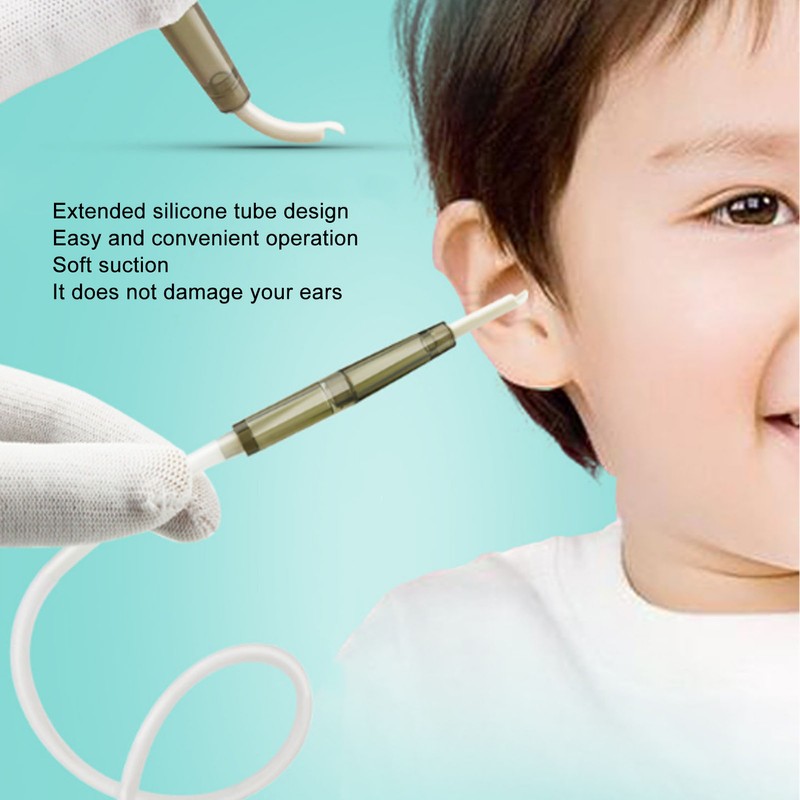 Electric Ear Nose Suction Set White Yellow Cleaning Multi Function