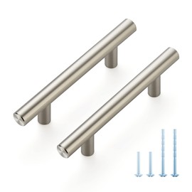 JOY DECOR 30 Pack 5 Inch Cabinet Pulls, 3 Inch (76mm) Hole Center Stainless Steel Drawer Handles for Kitchen Cabinets, Cupboard, Wardrobe – Brushed Nickel Silver