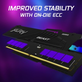 Kingston Fury Beast RGB 32GB (2x16GB) 6000MT/s DDR5 CL30 Desktop Memory | AMD Expo | Plug N Play | Kit of 2 | KF560C30BBEAK2-32