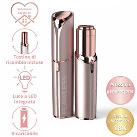 Finishing Touch Flawless, Dispositivo Ricaricabile per la Depilazione del Viso di Nuova Generazione, Epilatore Discreto, Indolore e Sicuro per Pelli Sensibili, Rosa