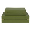 HofferRuffer Faux Leather Decorative Boxes Set of 2, Large Nesting