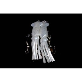 P-Line Ling Cod Squid Rig (2 Pack), Pearl Glitter, 4-1/2"