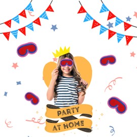 Lizzy Pinata Eye Mask Buster Birthday Party Mask, Fill Your Own Party Game Decoration Perfect for Birthdays, Kids' Parties, Cinco De Mayo & More (2)