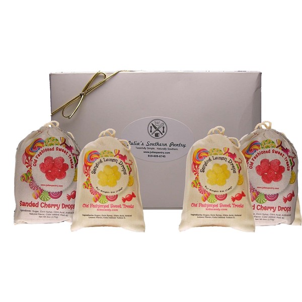 Claey's Sanded Lemon & Cherry Drops Gift Box with 4