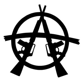 2A Anarchy Sticker - 5" Decal {Black}- Decal, Liberty, 2nd Amendment, Come and take it, Merica, 2A, Bumper Sticker Window SIX731W