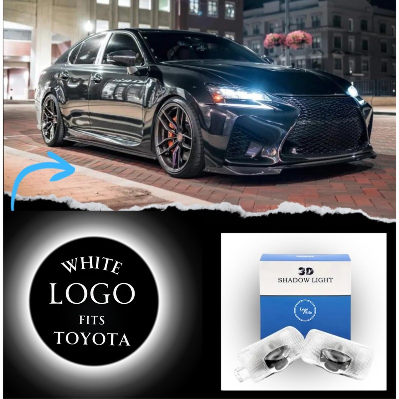 3D Shadow Light LED Car Door Light Logo Projector (White)