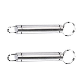 2pcs Fruit Core Removing Tools Peach Core Removers Cherry Pitter Tool Stainless Steel Cherry Stone and Corer Pitter Manual Red Dates Core Removers Kitchen Gadget