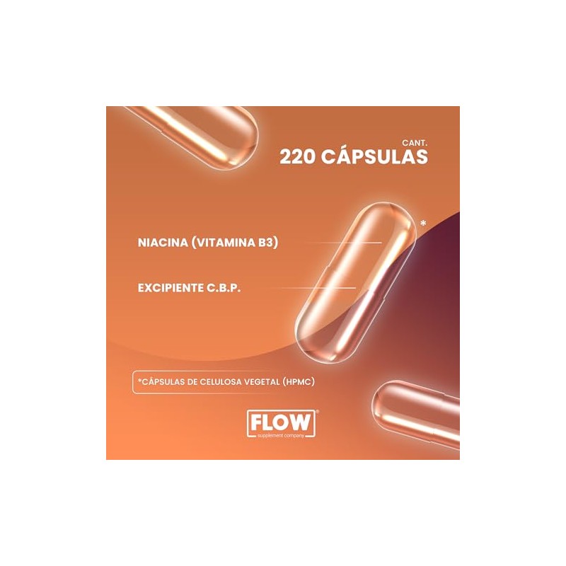 NIACINA (Vitamina B3) - Flow Supplement | LLEVA MÁS X