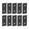 10PCS Flat Tie Plate Aluminum Alloy 2 Holes Rustproof Anti