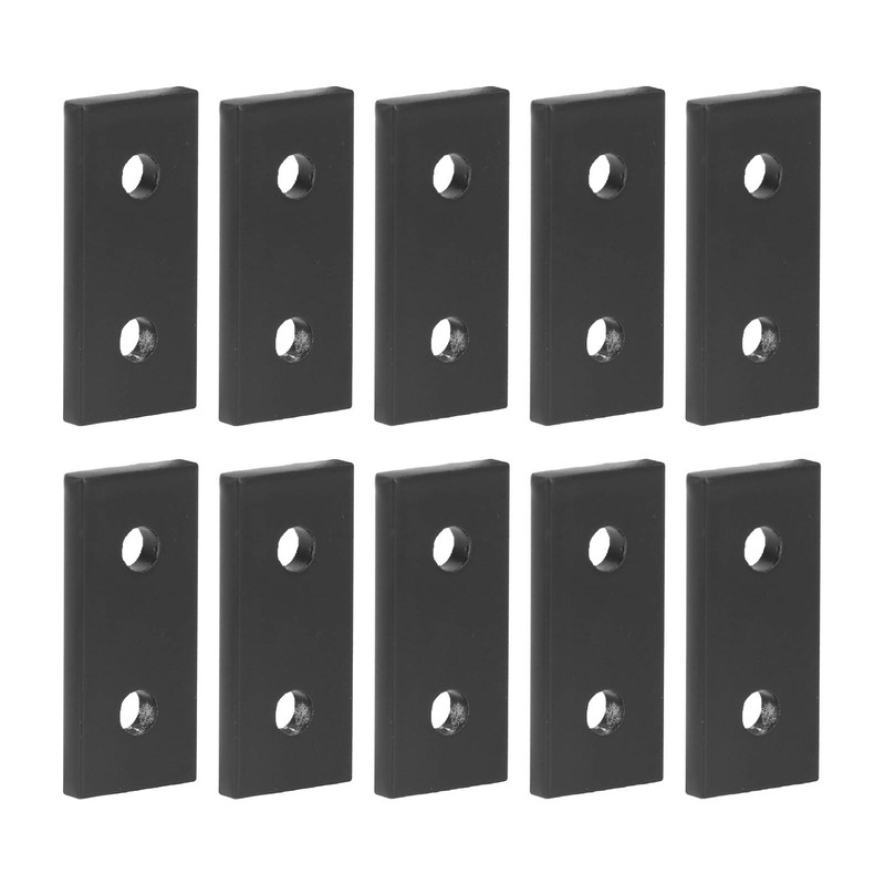 10PCS Flat Tie Plate Aluminum Alloy 2 Holes Rustproof Anti
