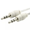 Unbranded/Generic 5 White Retractable 3.5mm AUX Auxiliary Cable Cord for