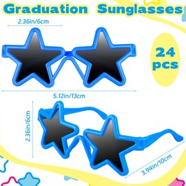 24 Set End of the School Year Gifts for Students Kindergarten Star Sunglasses with Blessing Card Neon Sunglasses Gifts for Preschool Graduation Party Favors Last Day of SchoolPresent from Teacher