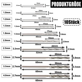 10 Piece Diamond Drill Bit Set, Tile Drill Set, Robust and Durable, Practical Diamond Drill Tiles, Perfect for Fine Engraving Work and Detailed Projects