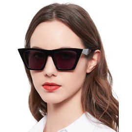 MARE AZZURO Oversized Reader Sunglasses 2.25+ Women Large Cat Eye Sun Reading Glasses 1.0 1.25 1.5 1.75 2.0 2.25 2.5 2.75 3.0 3.5 4.0 (Black, 2.25)