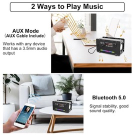 Stroagymoon DIY Bluetooth Speaker Kit LED FM Radio USB Mini Home Sound Amplifier with Digital Display Soldering Project(Black)