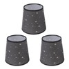 3pcs Fabric Lampshade Modern Star Pattern E14 Lampshade Hand Crafted