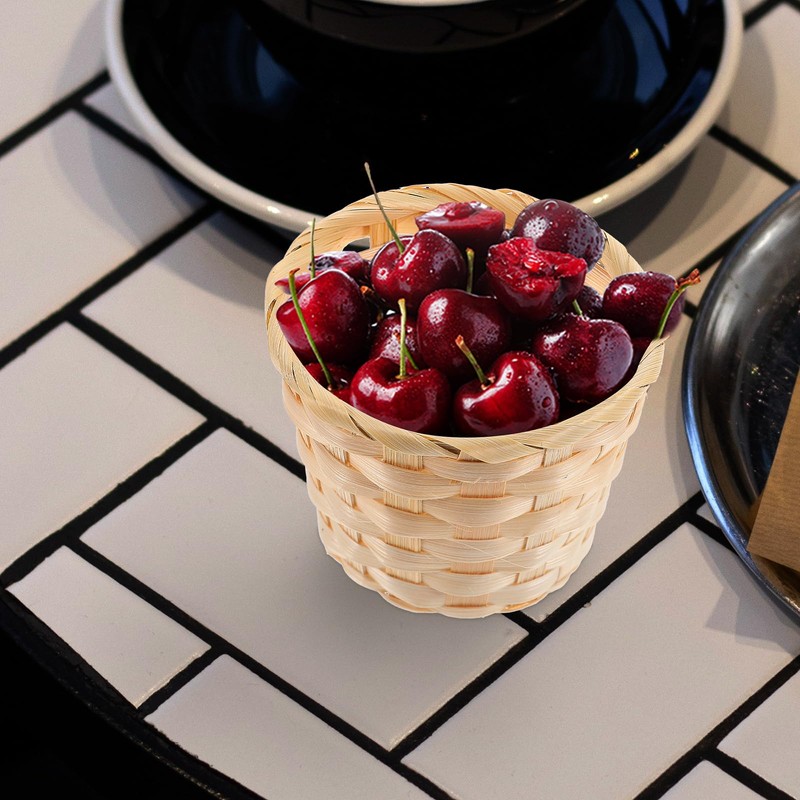 NUOBESTY 36Pcs Mini Woven Basket, Small Wicker Baskets Miniature Rattan