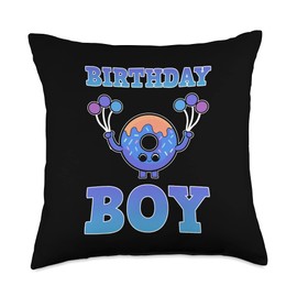 Anime Birthday Doughnut Kawaii Manga Merch Donut Donut Birthday Boy National Doughnut Day Foodie Anime Figure Throw Pillow, 18x18, Multicolor