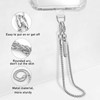 Derraffina Metal Phone Chain,Hands-Free Cell Phone Chain Crossbody Detachable Phone