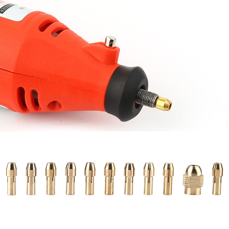 0.5-3.2mm Small Drill 4-Jaw Copper Drill Chuck Collet Set Micro