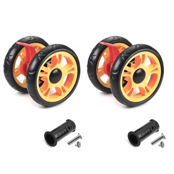 MroMax Fixed Double Wheel Plastic Pulley Roller 4.72" Single Wheel
