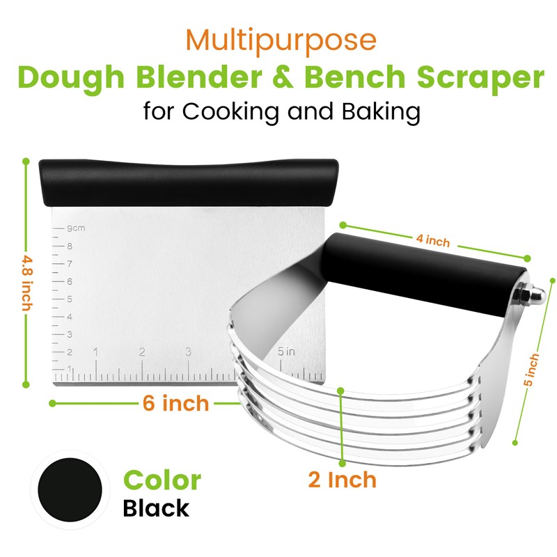 Spring Chef Dough Blender & Pastry Cutter Tool, Stainless Steel