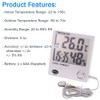 Jumbo Max Min Thermometer and Hygrometer with Clock, Indoor and