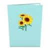 Lovepop Beautiful Vibrant Sunflower Bloom, 3-D Pop-Up Card, 5" x
