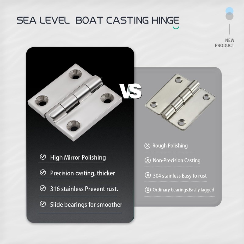 Laorde 316 Stainless Steel Hinges Marine Grade 2" x 2"