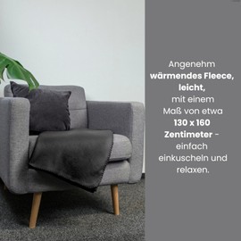 wometo Set of 2 Polar Fleece Blanket 130 x 160 cm Approx. 400 g Quality Weight with Anti-Pilling Edge Colour In Many Bright Colours