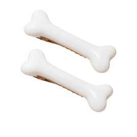 2Pcs White Dog Bone Hair Clips Hairpins Barrette,Punk Personality Women Lovely Hair Band Decoration Design Headwear，Hair Clips，Clips and Barrettes