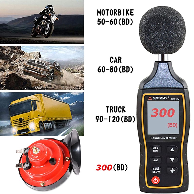 300DB Super Loud Train Horns For Truck, 2pcs 12V Car