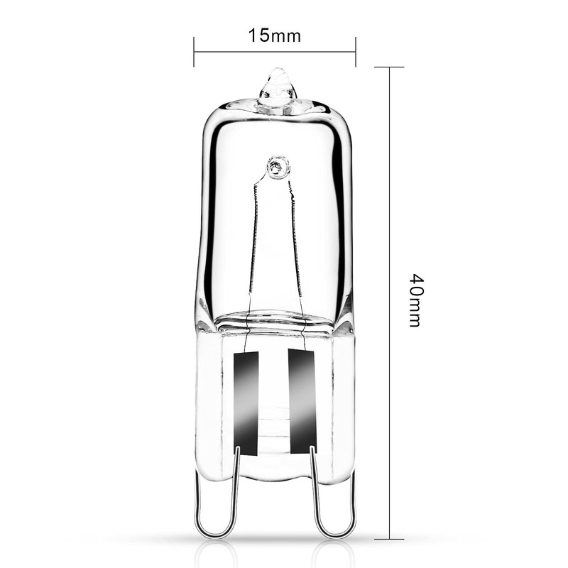 GMY G9 Halogen Bulbs 33W 230V for Table Lamp, 2700K