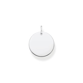 Thomas Sabo PE927-001-21 Coin Pendant 925 Sterling Silver Dimensions: 2.6 cm x 2.1 cm, Silver, No Gemstone