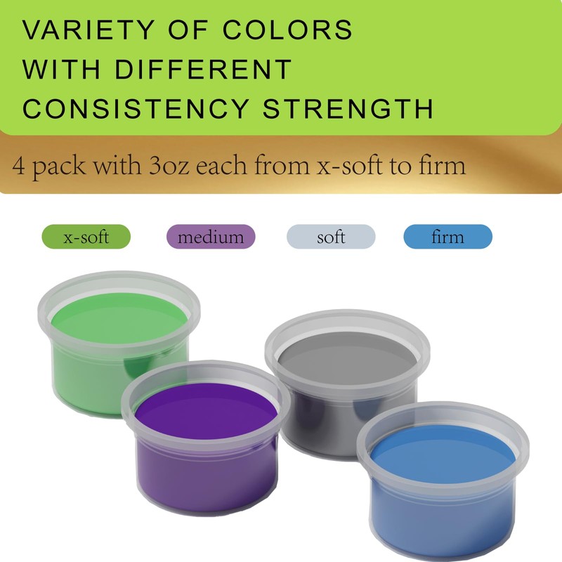 4 Pack Theramandu Therapy Putty Kit (3oz Each) – Hand