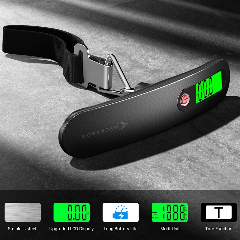 Luggage Scale MYCARBON Portable Digital Scale Electronic Suitcase Scale Hanging
