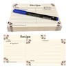 Littlemonky Recipe Cards 3x5 Double Sided With Gift Pen, 40