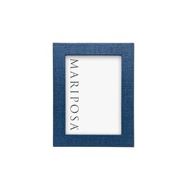 INDIGO FAUX GRASSCLOTH 5x7 FRAME |BLUE | TEXTILE | FRAMES | DECORATIVE PHOTO FRAMES | VINYL | HANDMADE IN MEXICO