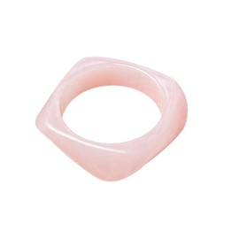 Pingyongchang Acrylic Bangle Cuff Chunky Bracelets for Women Colorful Irregular Resin Acetate Wristbands Retro Wide Geometric Transparent Bracelet Gifts-Light Pink