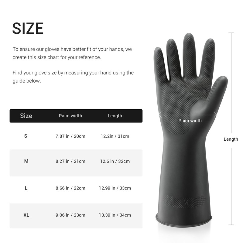 ThxToms 3 Pairs Dishwashing Cleaning Gloves, Reusable Dishwashing latex Gloves