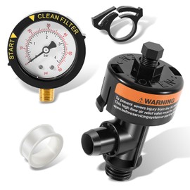 98209800 High Flow Manual Relief Valve Replacement with Pressure Gauge/Air Relief Manual Valve Assembly for Pool and Spa Filter (98209800-1)