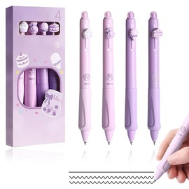 Dessert Skin kugelschreiber, Purple Pushable kugelschreiber, Black Refill, 4er-Pack.