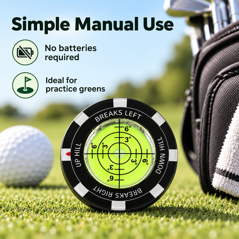 Golf Green Reader Ball Marker JJ024 – 1.57-Inch Bubble Level