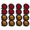 Partswcgg 2.5" Inch Round LED Marker Lights 13 LEDs Reflectors,