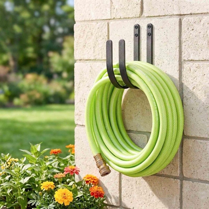 Lifyzoon Garden Hose Holders Mount: Wall Mount Garden Hose Hangers